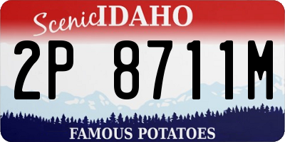 ID license plate 2P8711M