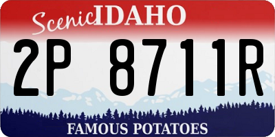 ID license plate 2P8711R