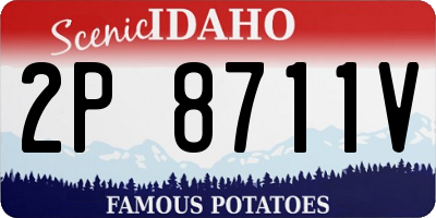 ID license plate 2P8711V