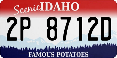 ID license plate 2P8712D