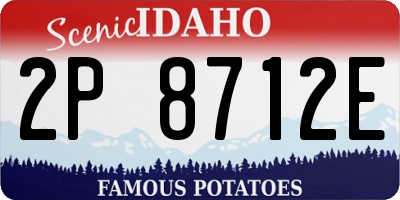 ID license plate 2P8712E