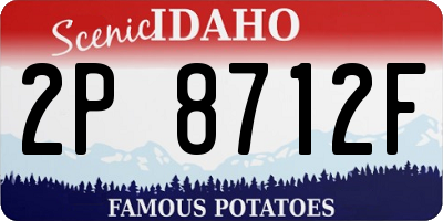 ID license plate 2P8712F