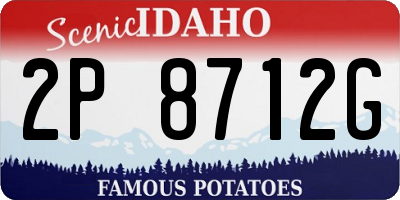 ID license plate 2P8712G
