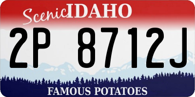 ID license plate 2P8712J