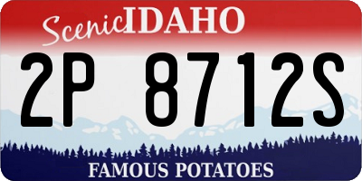 ID license plate 2P8712S