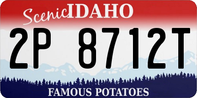 ID license plate 2P8712T