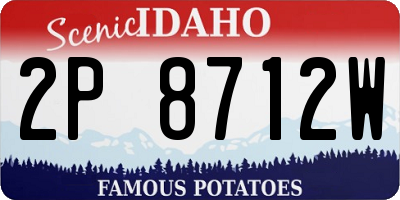 ID license plate 2P8712W