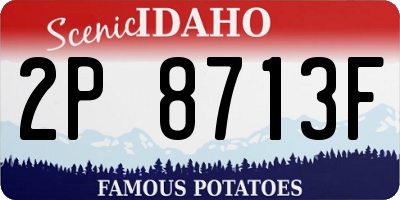 ID license plate 2P8713F