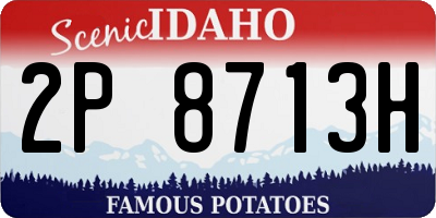 ID license plate 2P8713H