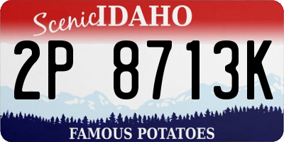 ID license plate 2P8713K
