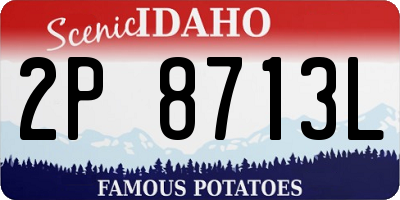 ID license plate 2P8713L