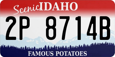 ID license plate 2P8714B