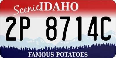 ID license plate 2P8714C