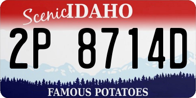ID license plate 2P8714D