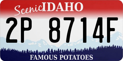 ID license plate 2P8714F
