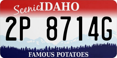ID license plate 2P8714G
