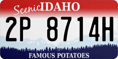 ID license plate 2P8714H