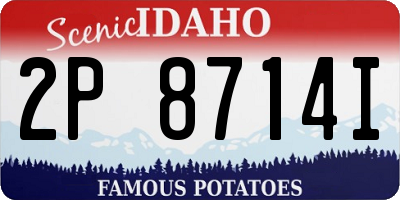 ID license plate 2P8714I