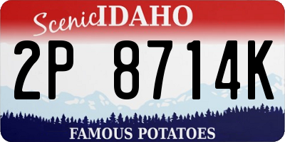 ID license plate 2P8714K