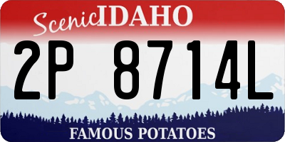 ID license plate 2P8714L