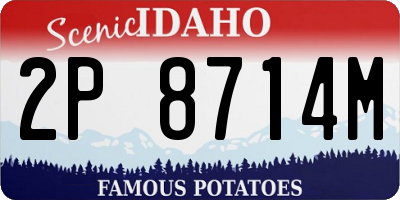 ID license plate 2P8714M