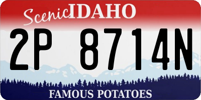ID license plate 2P8714N