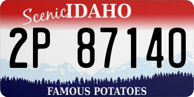 ID license plate 2P8714O