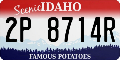 ID license plate 2P8714R