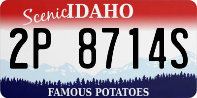 ID license plate 2P8714S