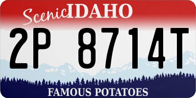 ID license plate 2P8714T