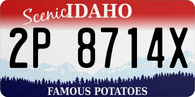 ID license plate 2P8714X