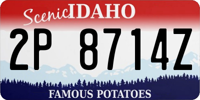 ID license plate 2P8714Z