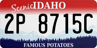 ID license plate 2P8715C