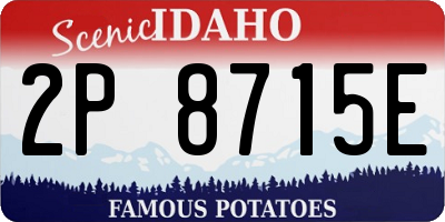 ID license plate 2P8715E