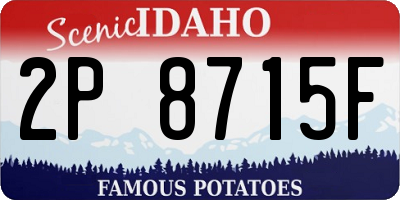 ID license plate 2P8715F