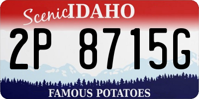 ID license plate 2P8715G