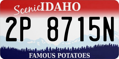 ID license plate 2P8715N