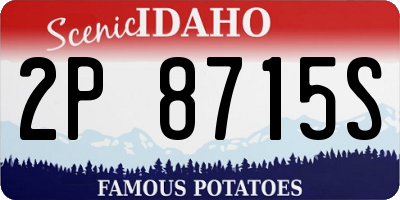 ID license plate 2P8715S