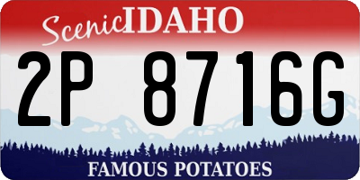 ID license plate 2P8716G