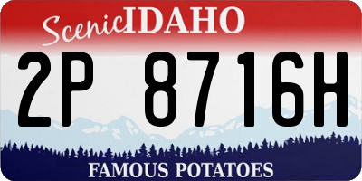 ID license plate 2P8716H