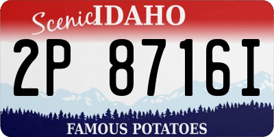 ID license plate 2P8716I