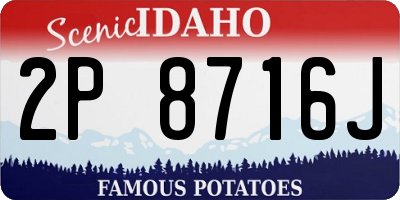 ID license plate 2P8716J