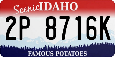 ID license plate 2P8716K