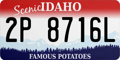 ID license plate 2P8716L