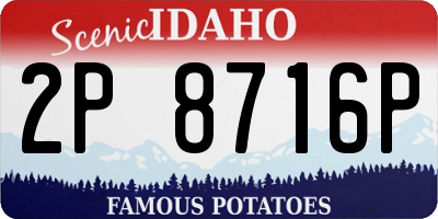 ID license plate 2P8716P