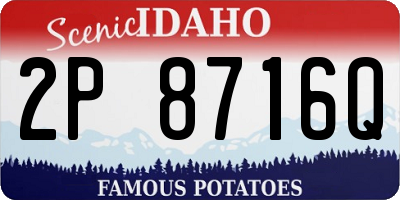 ID license plate 2P8716Q