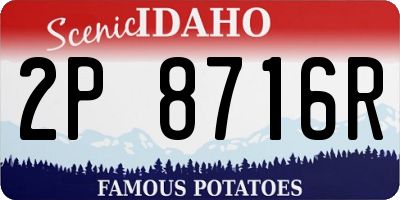 ID license plate 2P8716R