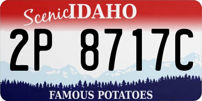 ID license plate 2P8717C