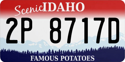 ID license plate 2P8717D