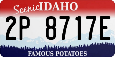 ID license plate 2P8717E